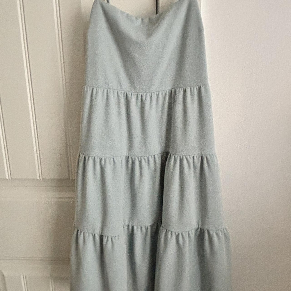 MINKPINK Light Blue A-Line Tiered Skirt